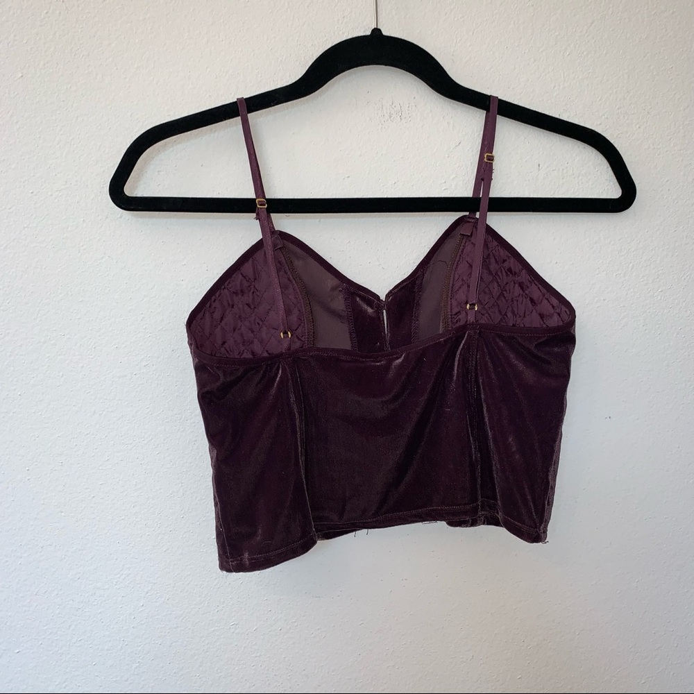 Vintage Cassini Intimates Y2K Velvet Bustier Bralette Top - Picture 5 of 6